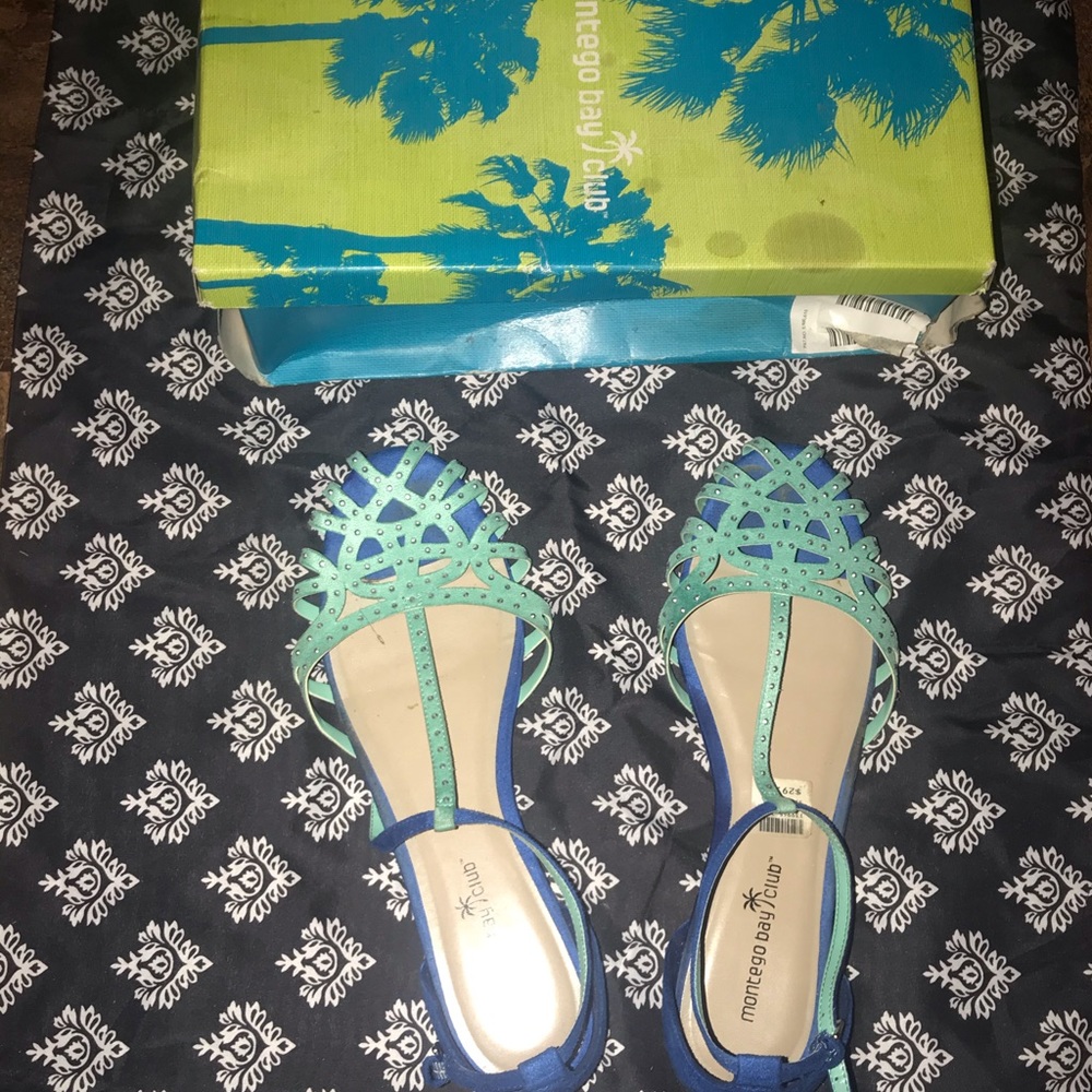 Montego Bay Club Blue and Teal Sandals